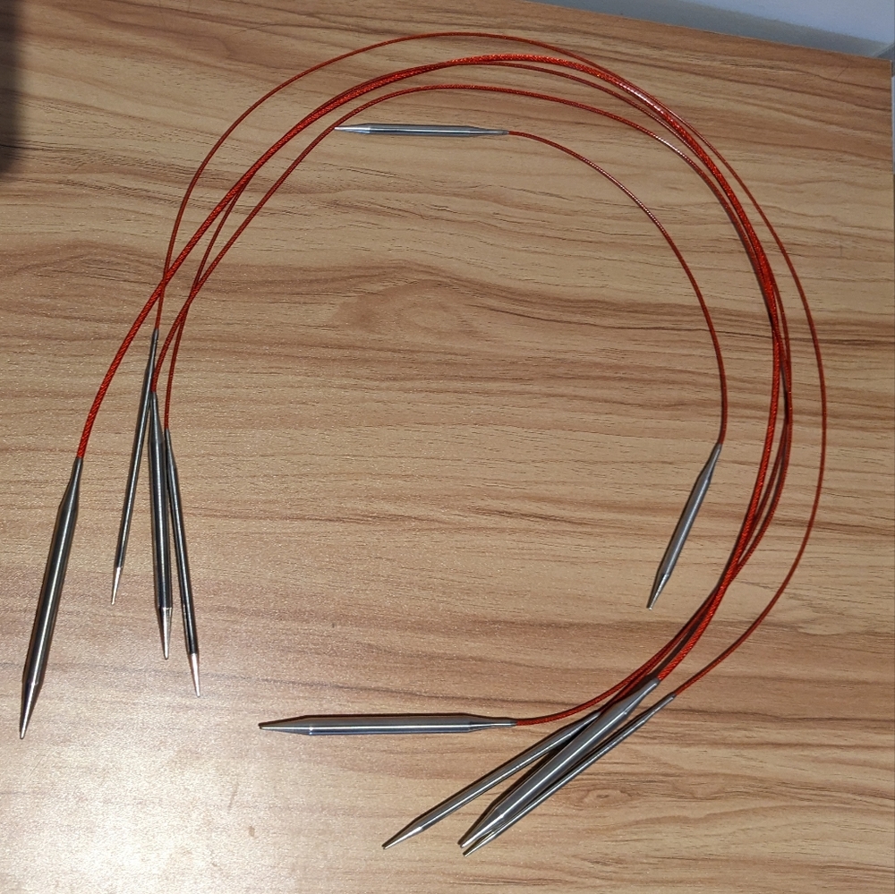 Chiaogoo red lace circular knitting needles